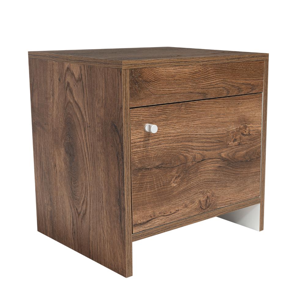 Mesa de Noche Varini  Bellota + Blanco