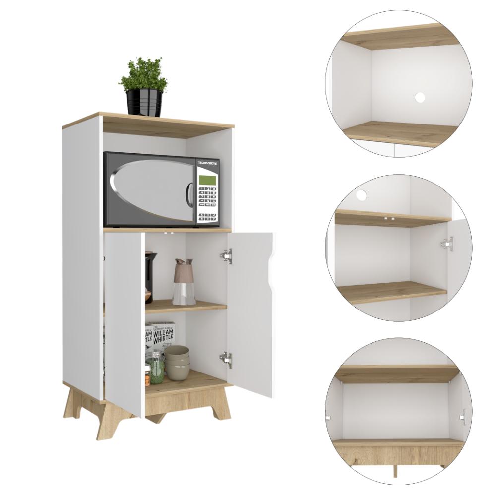 Mueble Microondas Bajo Lussano   Blanco Duna