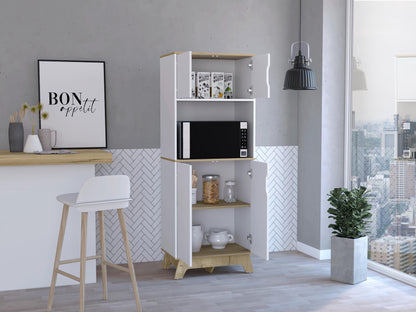 Mueble Microondas Alto Bi-Color Duna Blanco
