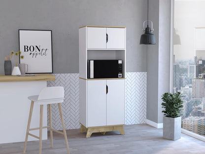 Mueble Microondas Alto Bi-Color Duna Blanco