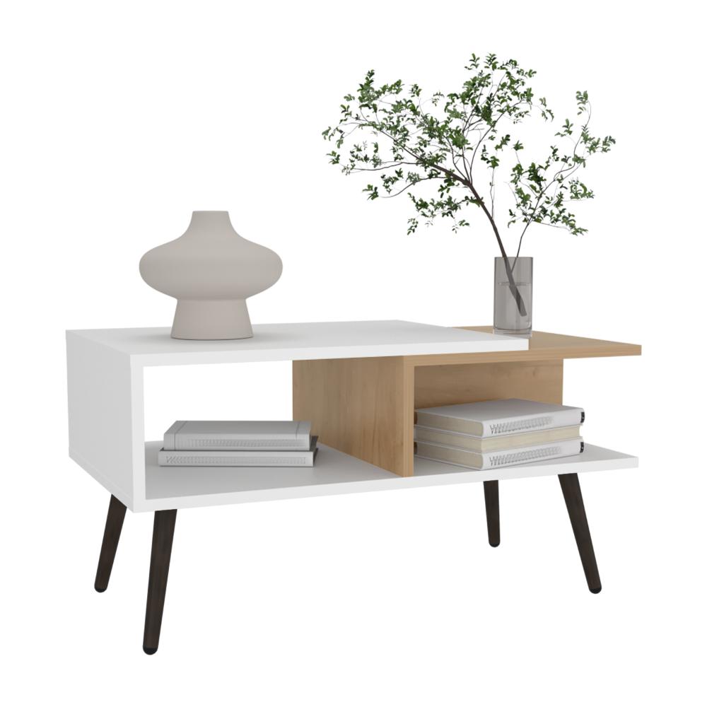 Mesa de Centro Aranjuez Blanco y Fresno Europeo