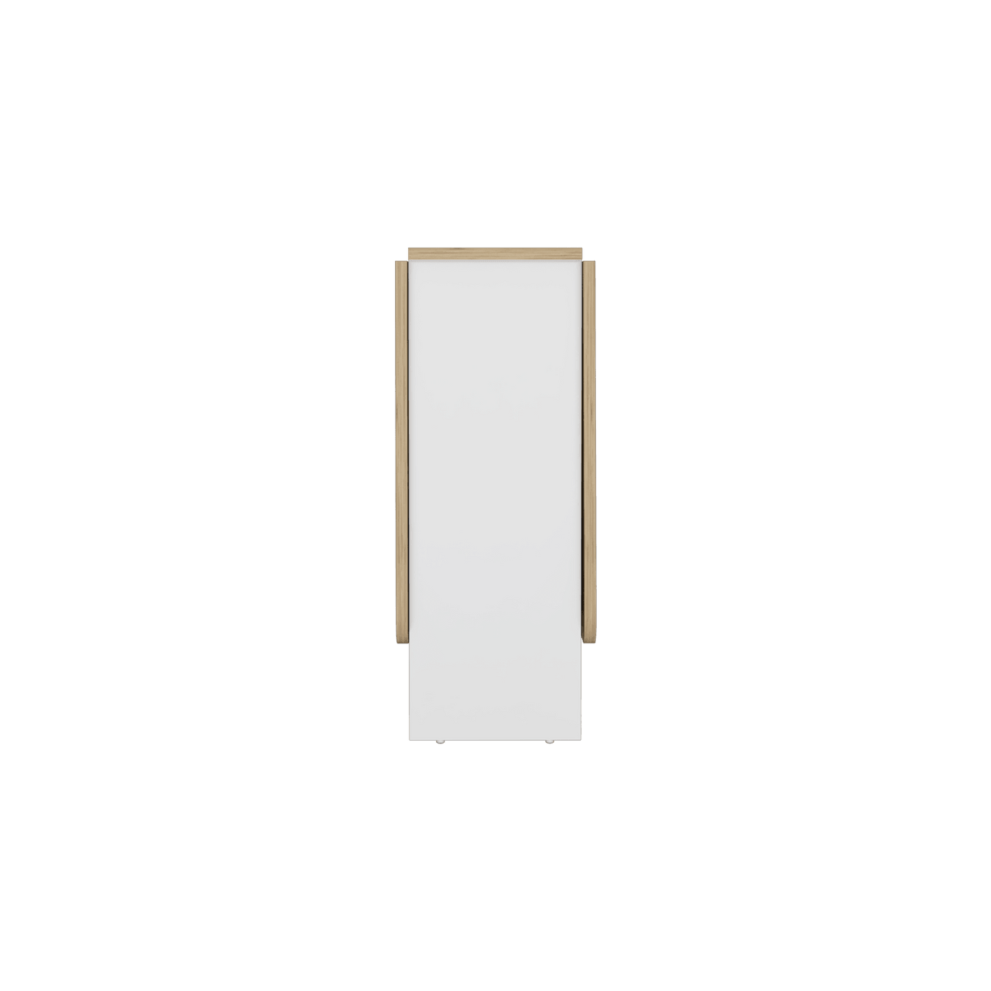 Mesa Auxiliar de Cocina Plegable Merida, Blanco y Macadamia, con Amplia Superficie - VIRTUAL MUEBLES