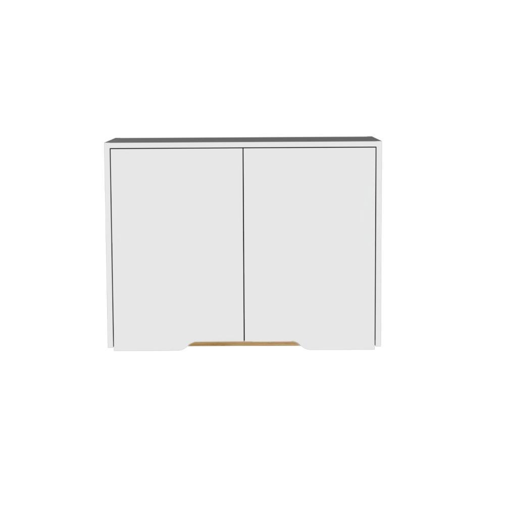 Mueble Superior de Cocina  Blanco y Macadamia 80 cm