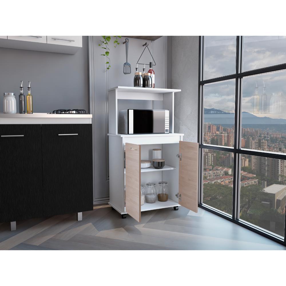Módulo Microondas Bajo Italia Blanco  y Rovere