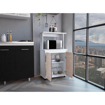 Módulo Microondas Bajo Italia Blanco  y Rovere