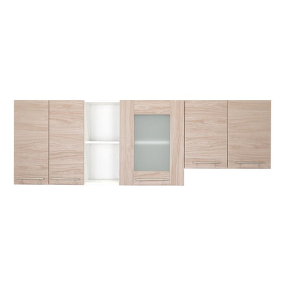 Gabinete Superior Piret Nacar y Blanco 180 Cm