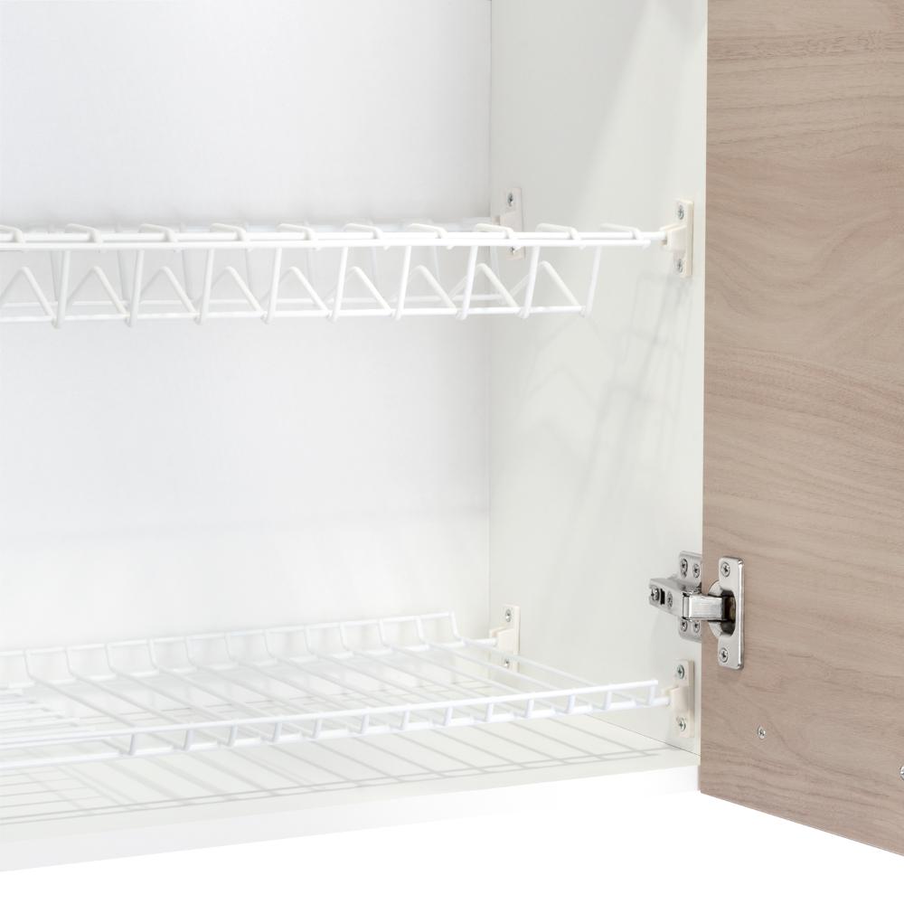 Gabinete Superior Piret Nacar y Blanco 180 Cm