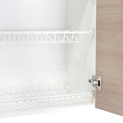 Gabinete Superior Piret Nacar y Blanco 180 Cm