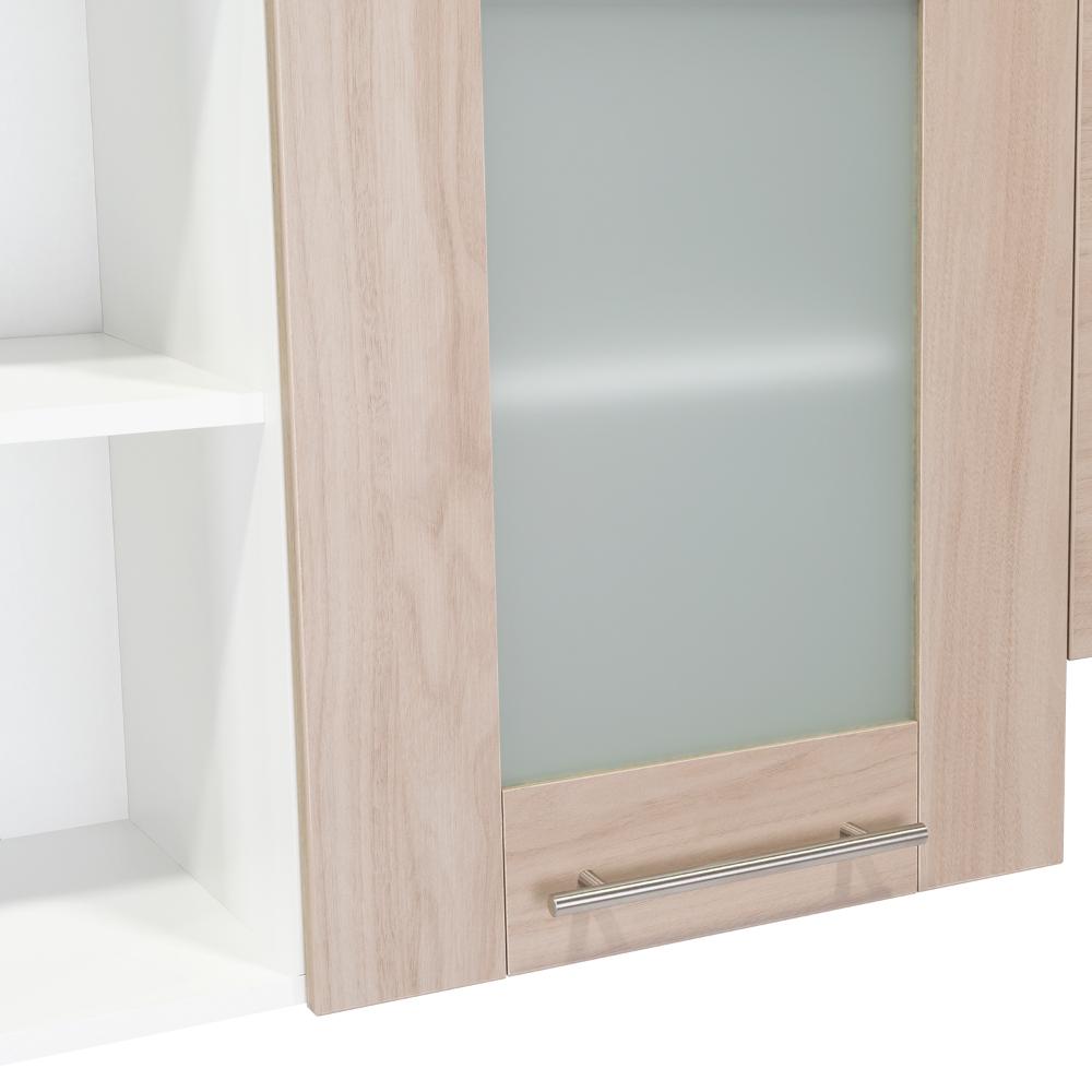 Gabinete Superior Piret Nacar y Blanco 180 Cm