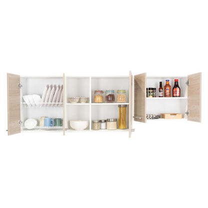 Gabinete Superior Piret Nacar y Blanco 180 Cm
