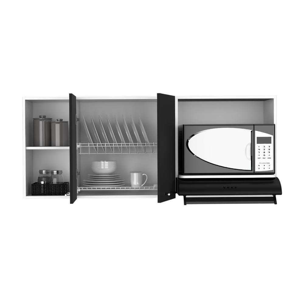 Gabinete Superior de Cocina Avon Blanco y Wengue 150 cm
