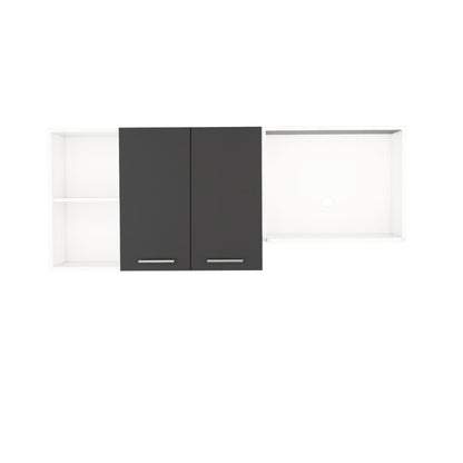 Gabinete Superior de Cocina Avon Blanco y Wengue 150 cm