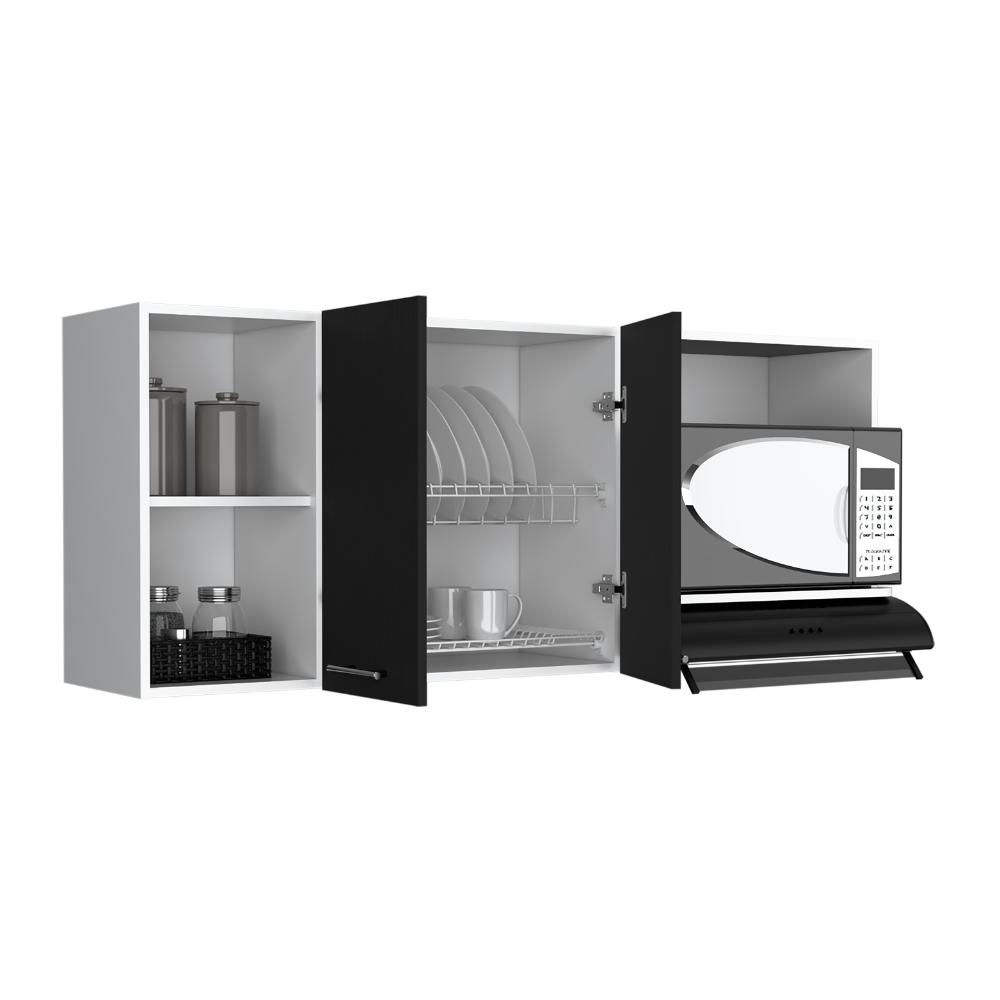 Gabinete Superior de Cocina Avon Blanco y Wengue 150 cm