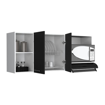 Gabinete Superior de Cocina Avon Blanco y Wengue 150 cm