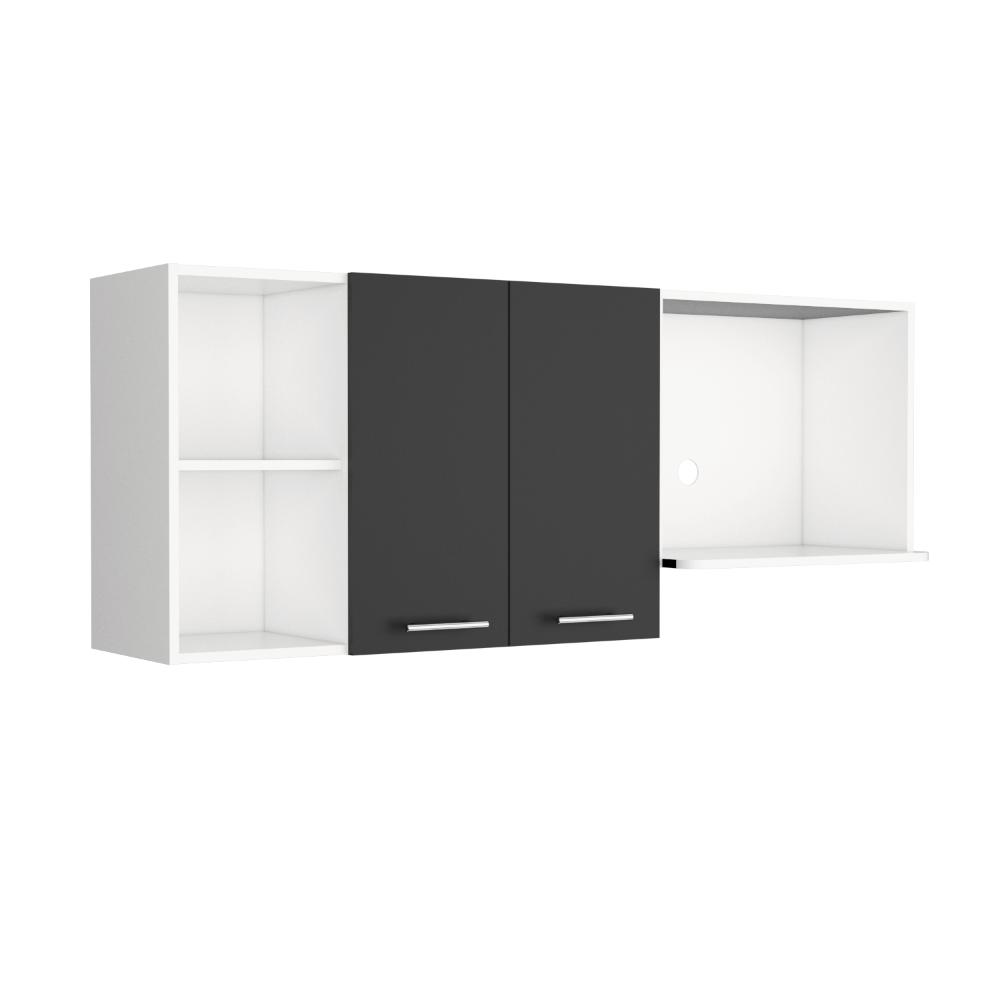 Gabinete Superior de Cocina Avon Blanco y Wengue 150 cm