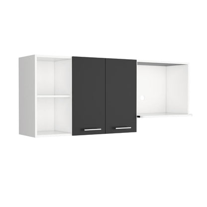 Gabinete Superior de Cocina Avon Blanco y Wengue 150 cm