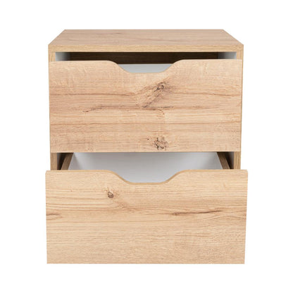 Mesa de Noche Basilea Duna y Blanco