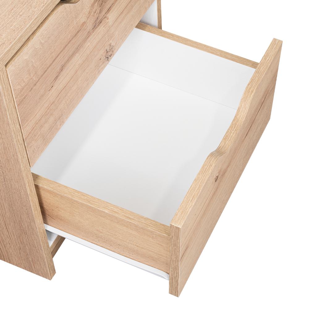 Mesa de Noche Basilea Duna y Blanco