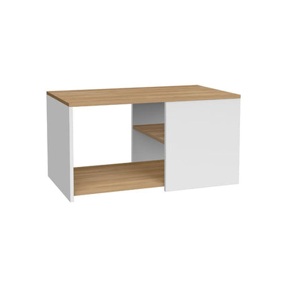 Mesa de Centro Adelen Blanco y Fresno Europeo
