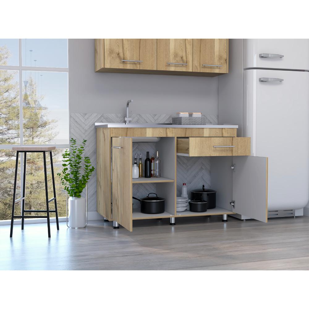 Modulo Inferior Castano Orion  Blanco Duna 120 Cm