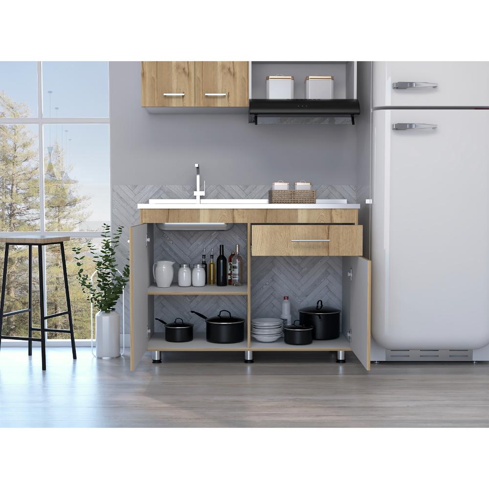 Modulo Inferior Castano Orion  Blanco Duna 120 Cm