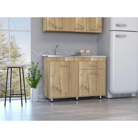 Modulo Inferior Castano Orion  Blanco Duna 120 Cm