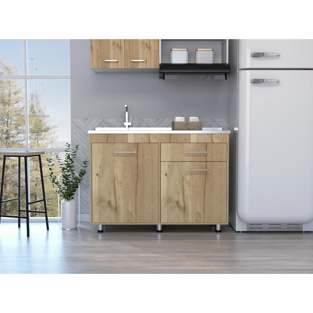 Modulo Inferior Castano Orion  Blanco Duna 120 Cm