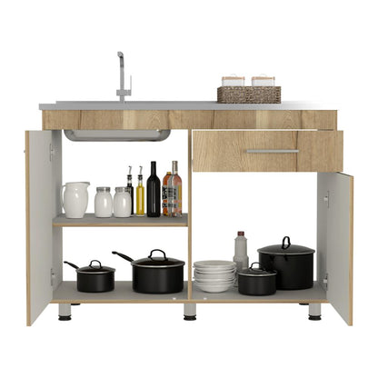 Modulo Inferior Castano Orion  Blanco Duna 120 Cm