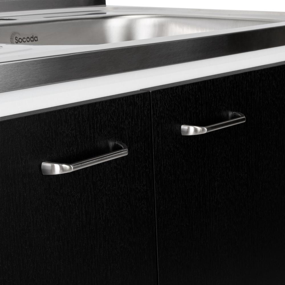 Gabinete Inferior Napoles Wengue y Blanco 100 Cm