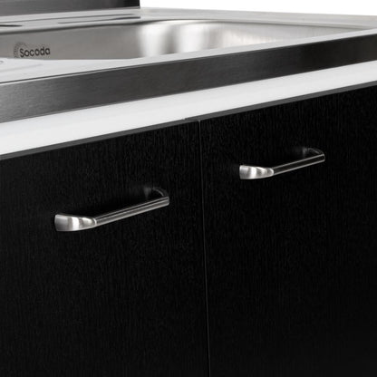Gabinete Inferior Napoles Wengue y Blanco 100 Cm