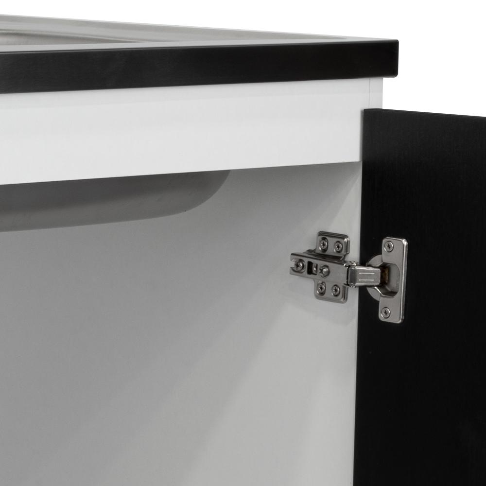Gabinete Inferior Napoles Wengue y Blanco 100 Cm