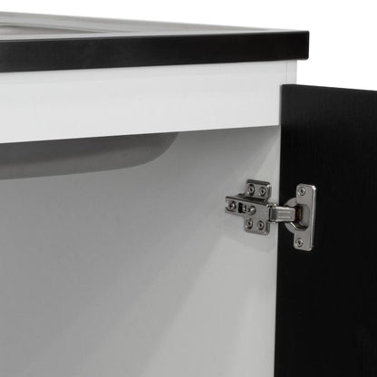 Gabinete Inferior Napoles Wengue y Blanco 100 Cm