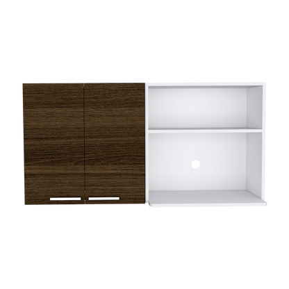 Gabinete Superior Coppi color Moreno y Blanco para Cocina.