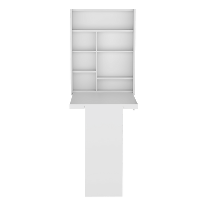 Mesa Auxiliar Vetta, Blanco, para Empotrar a la Pared y Amplia Superficie ZF - VIRTUAL MUEBLES