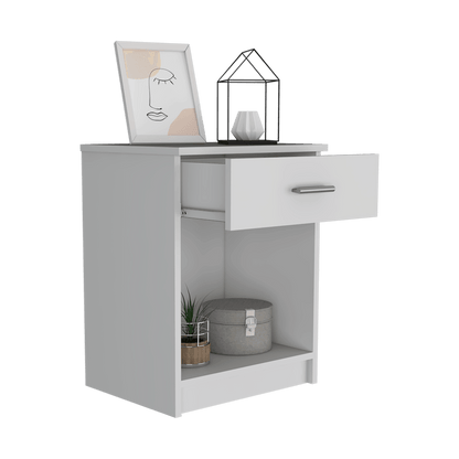 Mesa de Noche Cruella color Blanco para Habitación.