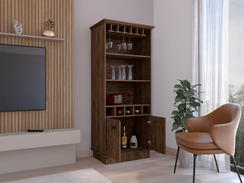 Bar Dund, Nogal, con espacio superior para copas