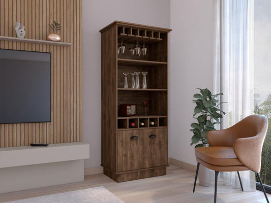 Bar Dund, Nogal, con espacio superior para copas