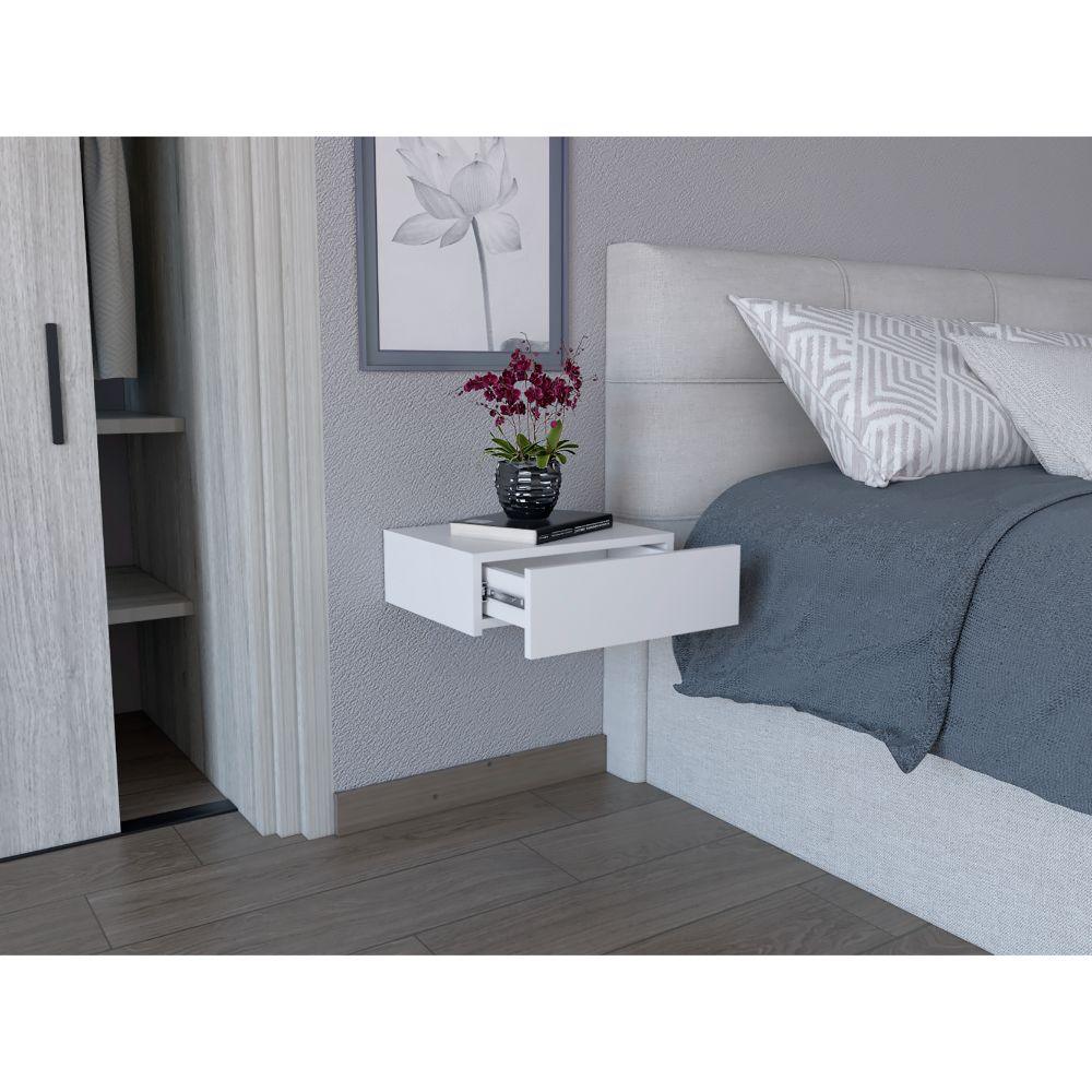 Nochero o Cajon Flotante 40 Milano  Blanco