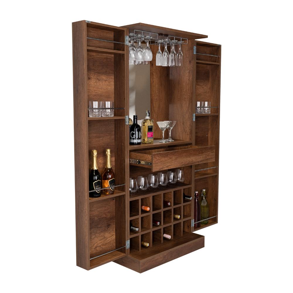 Bar Malbec con Espejo Alto  Caramelo