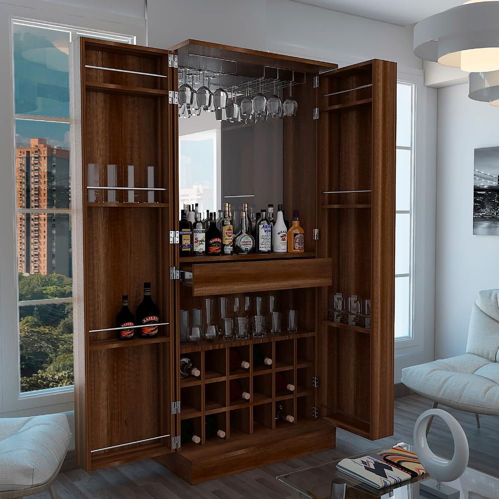 Bar Malbec con Espejo Alto  Caramelo