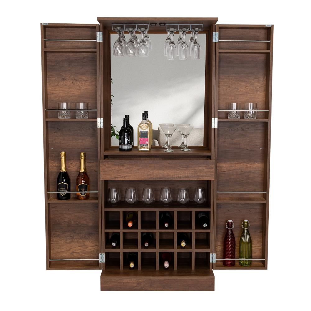 Bar Malbec con Espejo Alto  Caramelo