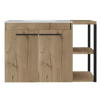 Mueble Lavamanos Anney color Café claro para Baño.