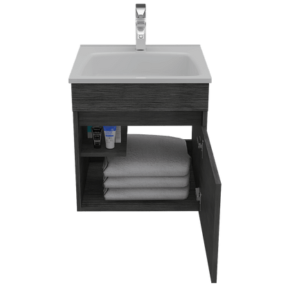 Mueble Lavamanos Bored color Gris para Baño.