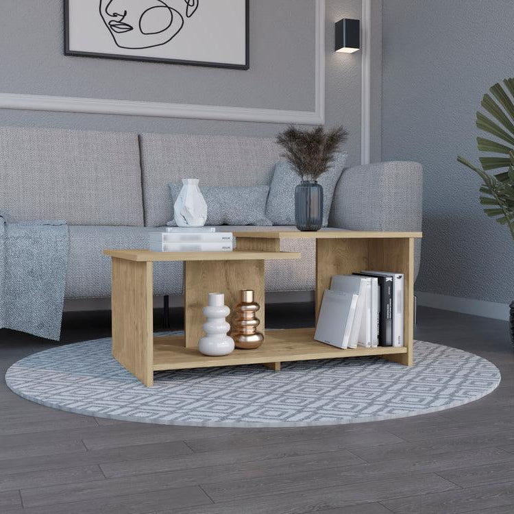 Mesa de Centro Trueno, Macadamia, con Amplio Espacio Ideal Para Ubicar Decoraciones - VIRTUAL MUEBLES