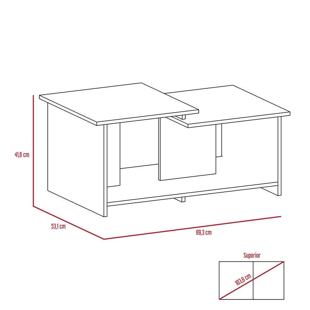 Mesa de Centro Trueno, Macadamia, con Amplio Espacio Ideal Para Ubicar Decoraciones - VIRTUAL MUEBLES