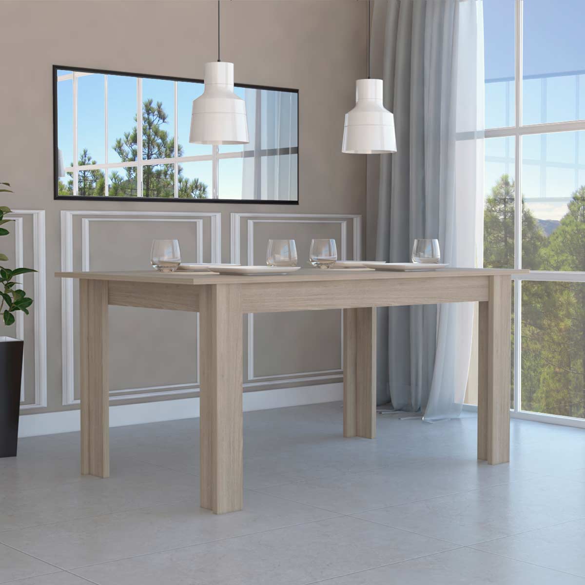 Mesa de Comedor Portofino Rovere 6 Puestos