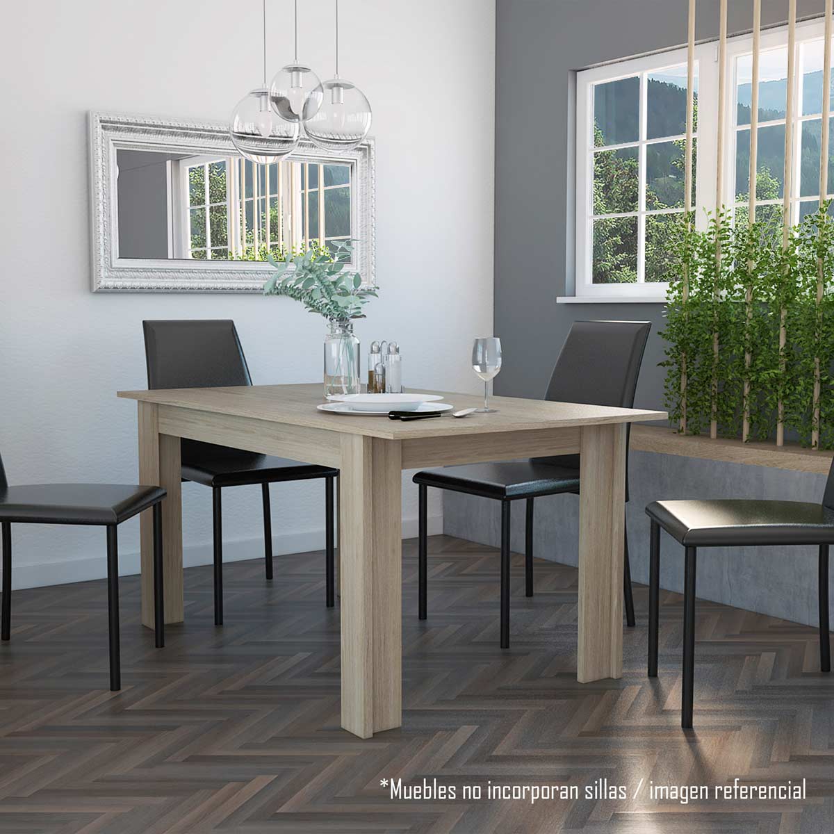 Mesa de Comedor Portofino Rovere 6 Puestos