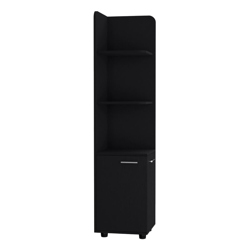 Mueble Esquinero Malibu, Wengue, con dos puertas abatibles y patas metalicas