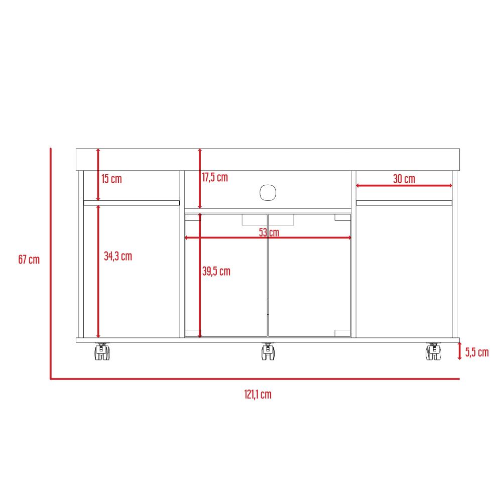 Mesa Para Tv Vermon Wengue para 46"
