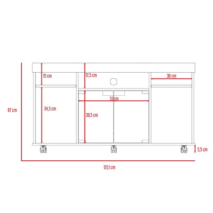 Mesa Para Tv Vermon Wengue para 46"